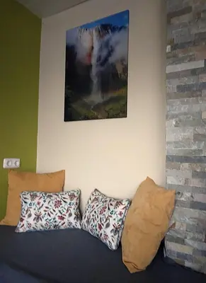 Ein Sitzbereich in der Unterkunft Haus Lucky