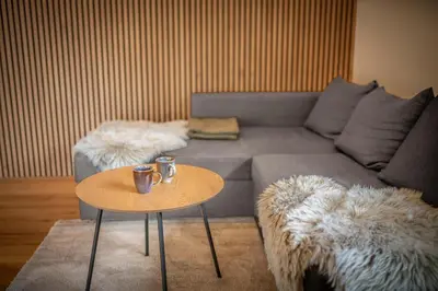 Ein Sitzbereich in der Unterkunft Alpenappartment Spital am Pyhrn