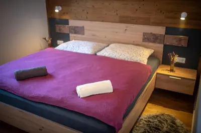 Ein Bett oder Betten in einem Zimmer der Unterkunft Alpenappartment Spital am Pyhrn
