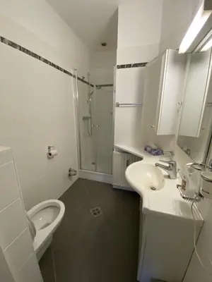Ein Badezimmer in der Unterkunft Seeblickperle, Business Zentrum Gmunden