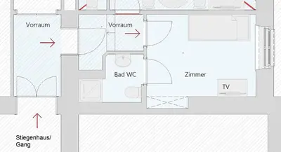 Grundriss der Unterkunft Seeblickperle, Business Zentrum Gmunden