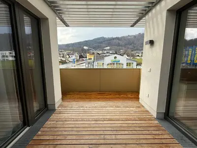 Ein allgemeiner Bergblick oder ein Berglick von der Ferienwohnung aus