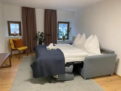 Ein Bett oder Betten in einem Zimmer der Unterkunft Schärhaus