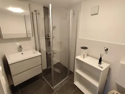 Ein Badezimmer in der Unterkunft Eva's Ferienwohnung