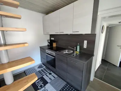Küche/Küchenzeile in der Unterkunft Eva's Ferienwohnung