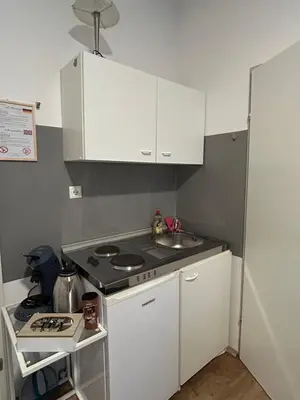 Küche/Küchenzeile in der Unterkunft Urban Stay Kremsmünster Studio
