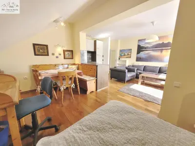 Ein Sitzbereich in der Unterkunft Apartment Abendrot by FiS - Fun in Styria