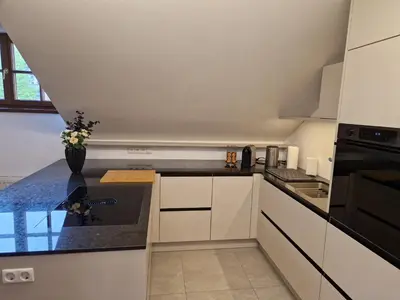 Küche/Küchenzeile in der Unterkunft Ferienwohnung im Schlosshof