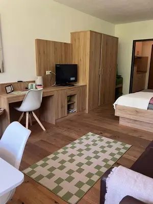 Ein Bett oder Betten in einem Zimmer der Unterkunft Ferienwohnung Jogginghose