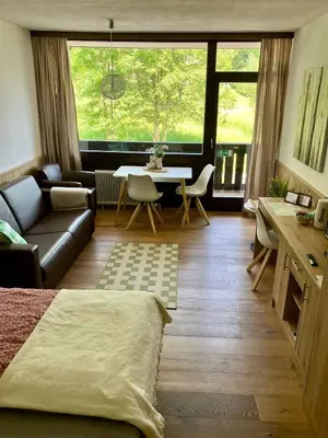 Ein Sitzbereich in der Unterkunft Ferienwohnung Jogginghose