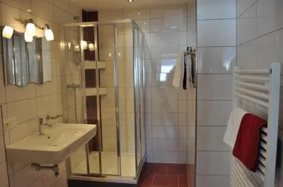 Ein Badezimmer in der Unterkunft Haashof