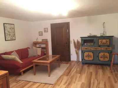Ein Sitzbereich in der Unterkunft Ferienwohnung Obereck Natur-Ruhelage - Bad Ischl