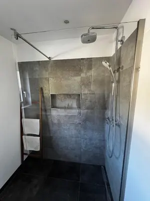 Ein Badezimmer in der Unterkunft Bergpanorama