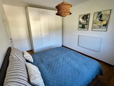 Ein Bett oder Betten in einem Zimmer der Unterkunft Bergpanorama