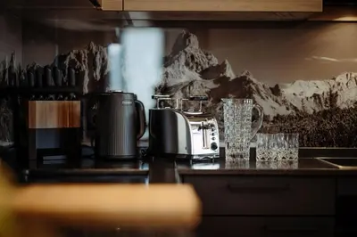 Küche/Küchenzeile in der Unterkunft JUMA alpine living