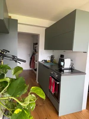 Küche/Küchenzeile in der Unterkunft Kuscheln im Hochbett mit Seeblick