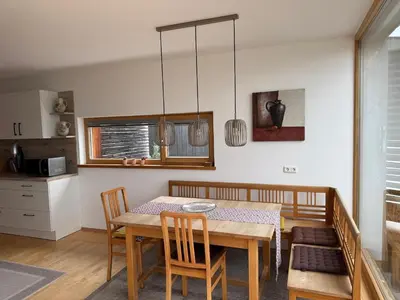 Küche/Küchenzeile in der Unterkunft Mondseepanorama