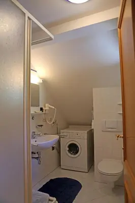 Ein Badezimmer in der Unterkunft Appartementhaus Wehrenfennig