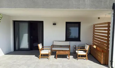 Ein Patio oder anderer Außenbereich in der Unterkunft Heimherzal