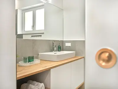 Ein Badezimmer in der Unterkunft Bergliebe
