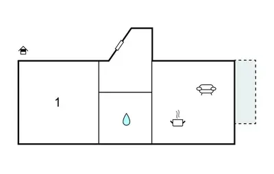 Grundriss der Unterkunft Ferienwohnung 45M2