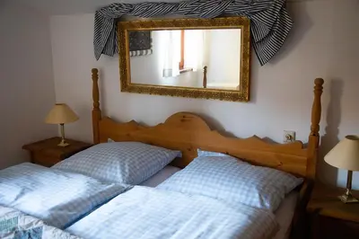 Ein Bett oder Betten in einem Zimmer der Unterkunft Apartment with fireplace in Altenmarkt