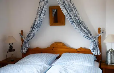 Ein Bett oder Betten in einem Zimmer der Unterkunft Stylish apartment with balcony