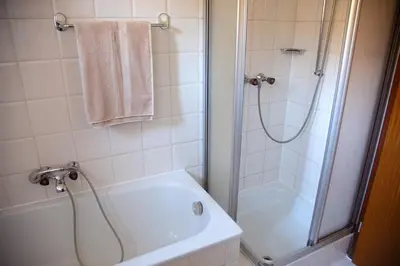 Ein Badezimmer in der Unterkunft Stylish apartment with balcony