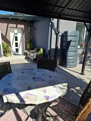 Ein Balkon oder eine Terrasse in der Unterkunft Ferienhaus Bergblick105m2 im National Kalkalpen Region