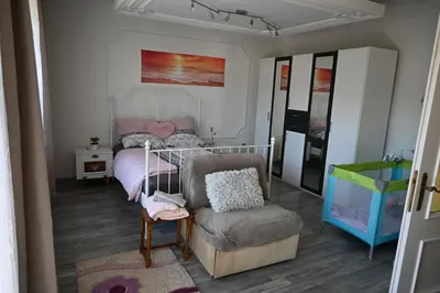 Ein Bett oder Betten in einem Zimmer der Unterkunft Ferienhaus Bergblick105m2 im National Kalkalpen Region