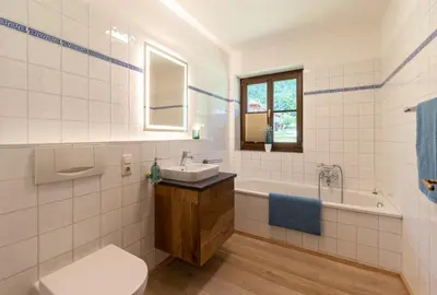 Ein Badezimmer in der Unterkunft Promegggut