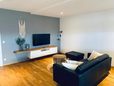 TV/Unterhaltungsangebot in der Unterkunft Tolle Wohnung mit Seeblick