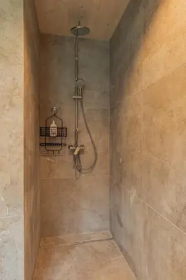 Ein Badezimmer in der Unterkunft Haus Bluntautal