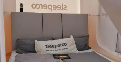 Ein Bett oder Betten in einem Zimmer der Unterkunft Schönster Seeblick am Mondsee - Cubes - SELF CHECK-IN