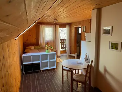 Ein Bett oder Betten in einem Zimmer der Unterkunft Haus Bergblick