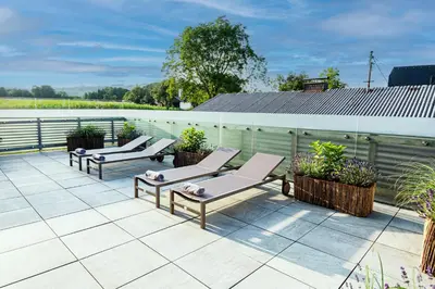 Ein Garten an der Unterkunft Apartmenthotel 's Mitterndorf