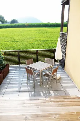 Ein Balkon oder eine Terrasse in der Unterkunft Apartmenthotel 's Mitterndorf