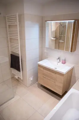 Ein Badezimmer in der Unterkunft Appartement am Moserhof
