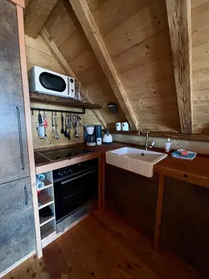 Küche/Küchenzeile in der Unterkunft Troadkastn Chalet Lachtal