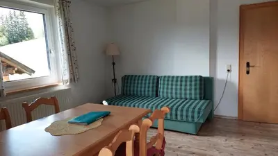 Ein Sitzbereich in der Unterkunft Haus Ellbrunn