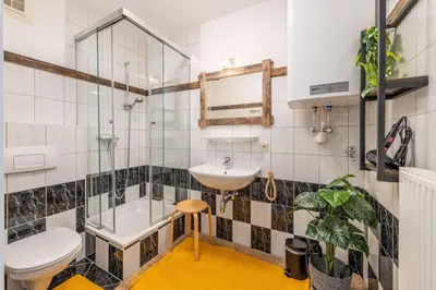 Ein Badezimmer in der Unterkunft HOAMAT fürs HERZ, Das kleine Herz