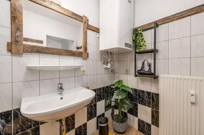 Ein Badezimmer in der Unterkunft HOAMAT fürs HERZ, Das kleine Herz