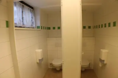 Ein Badezimmer in der Unterkunft Jugendgästehaus St. Gilgen