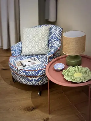 Ein Sitzbereich in der Unterkunft Privatzimmer im Haus Holzmann am Gmundnerberg