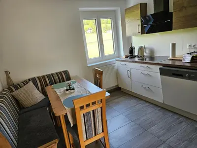 Küche/Küchenzeile in der Unterkunft Appartement Traunsteinblick