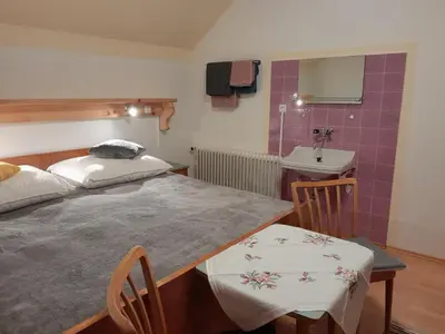 Ein Bett oder Betten in einem Zimmer der Unterkunft Ferienhaus zur Birke