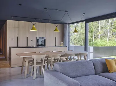 Küche/Küchenzeile in der Unterkunft haus und hof - Design Apartments im Salzkammergut