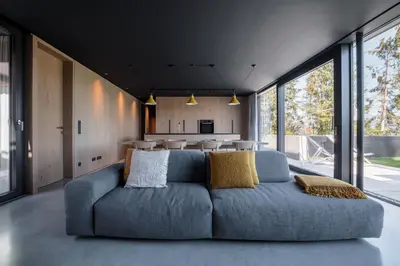 Ein Sitzbereich in der Unterkunft haus und hof - Design Apartments im Salzkammergut