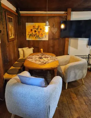 Ein Sitzbereich in der Unterkunft Ferienchalet Murau Blick