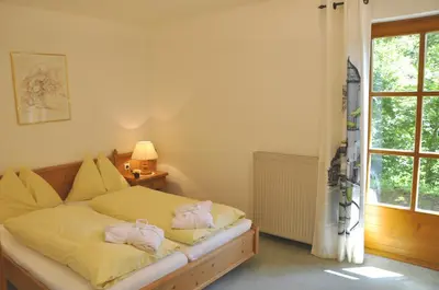 Ein Bett oder Betten in einem Zimmer der Unterkunft Chalet Zauberflöte
